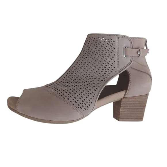 Earth Ivy Sahara Open Toe Leather Shooties 9W Tan - Picture 4 of 16